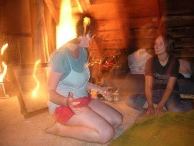 Erin and Sevan in attic circa 2007